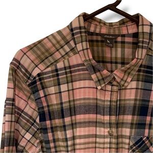 Eddie Bauer pink flannel button down